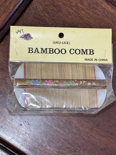 Bamboo Lice Comb Double Sided Handmade Chinese Traditional
