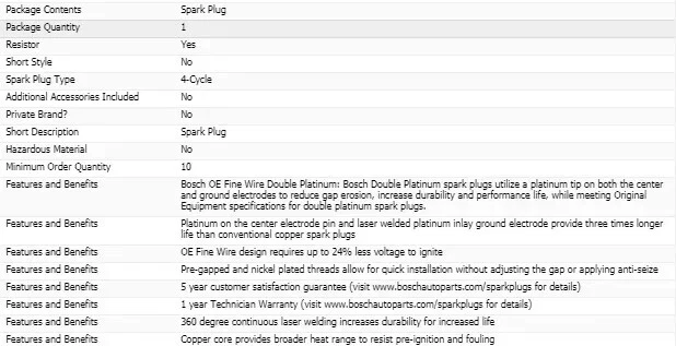 8 bujías Bosch doble platino para BMW 750LI XDRIVE 2013-2015 V8-4,4 L Foto 3 de 3
