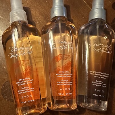 Avon Body Mist Set Blushing Luscious Temptations Daring Citrus