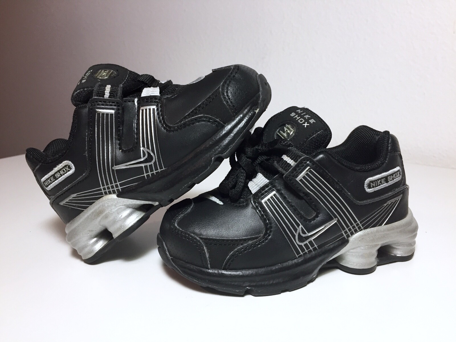 2010 Sample Nike Shox NZ Leather TD Size 5C Black Rare Toddler Baby Beaverton