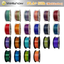 1KG 1.75mm Multi Color Rainbow Silk 3d Printer Filament Silk PLA Filament