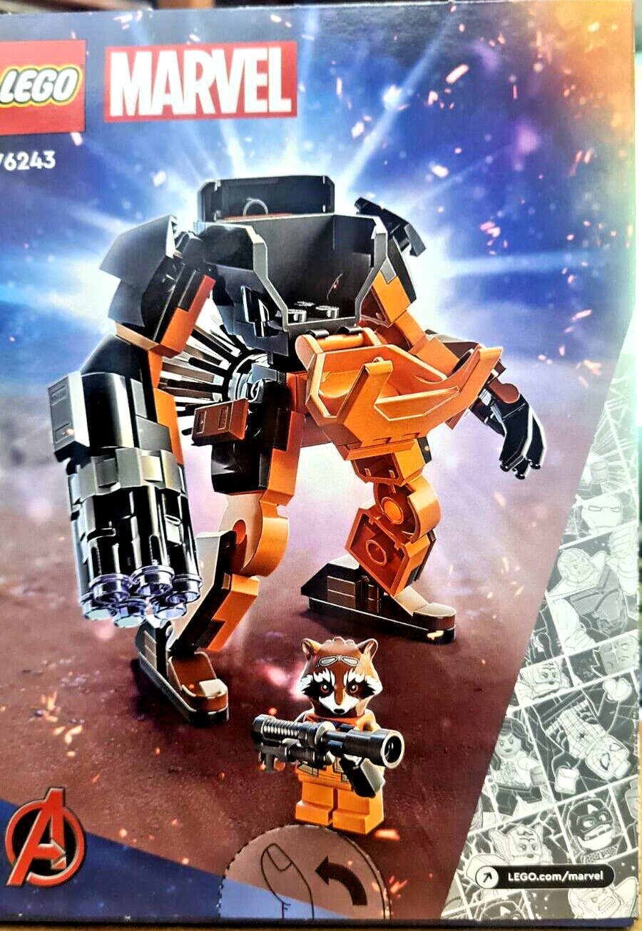 Lego Marvel 76243 Rocket Mech Armour - Armatura Robotizzata di Rocket 6+