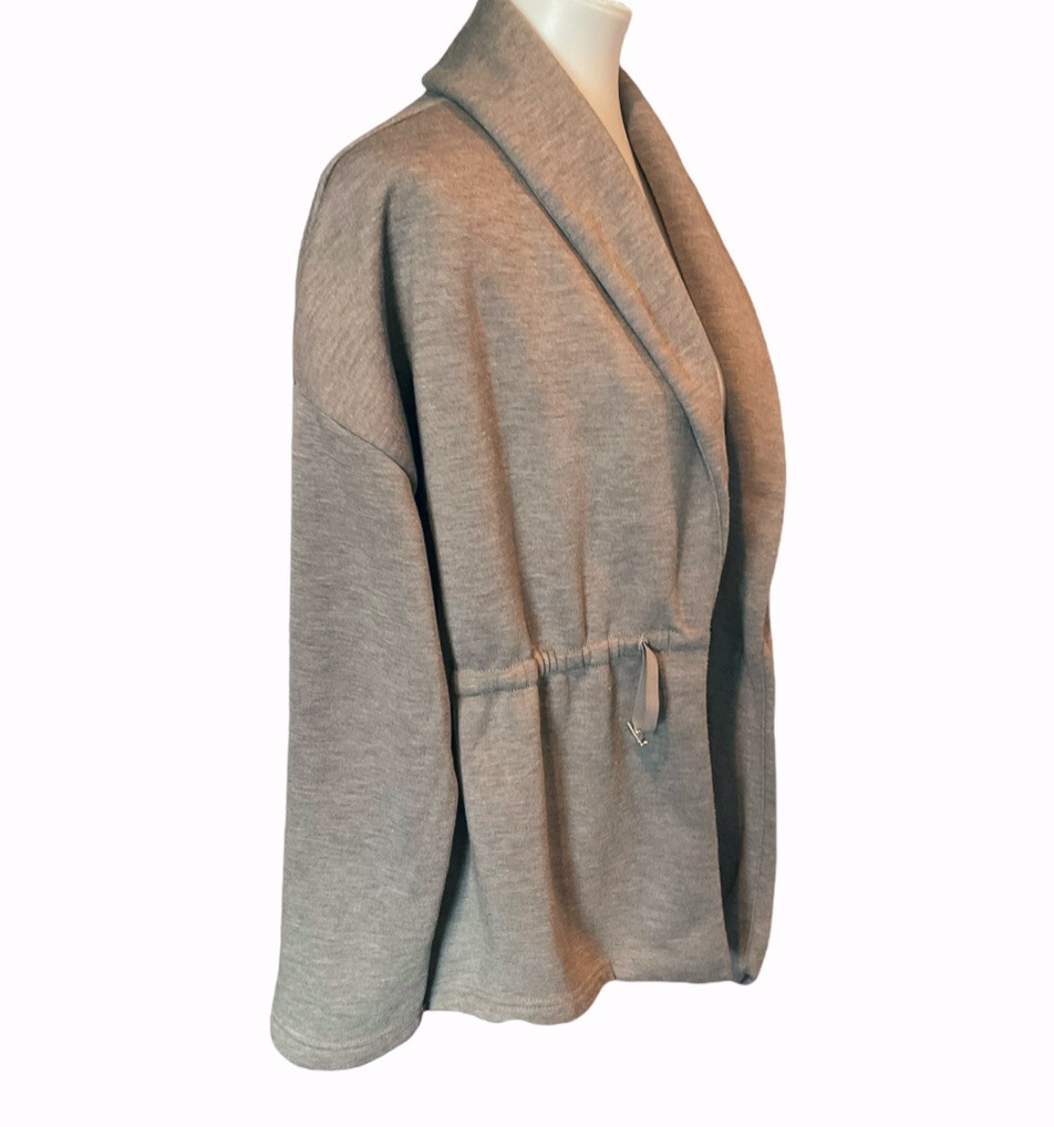 Fabletics Sage Open Jacket Coat Drawstring Sz L - image 3