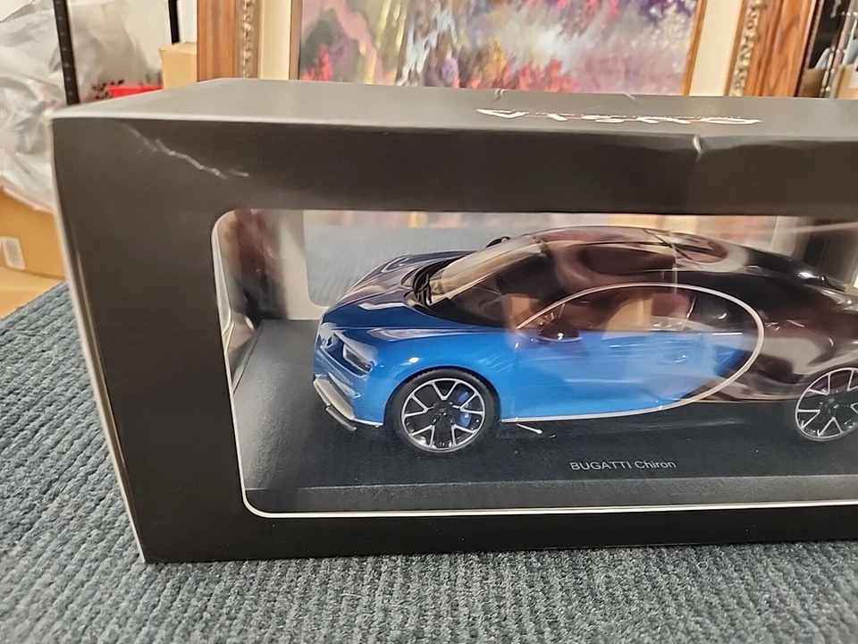 1:18 Scale Bugatti Chiron Blue Kyosho Diecast Model Car C09548BBK Ousia - Image 2 of 4