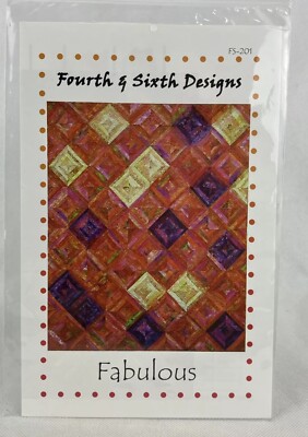 Fourth & Sixth Designs FABULOUS Pieced Quilt Pattern 5 Sizes FS-201