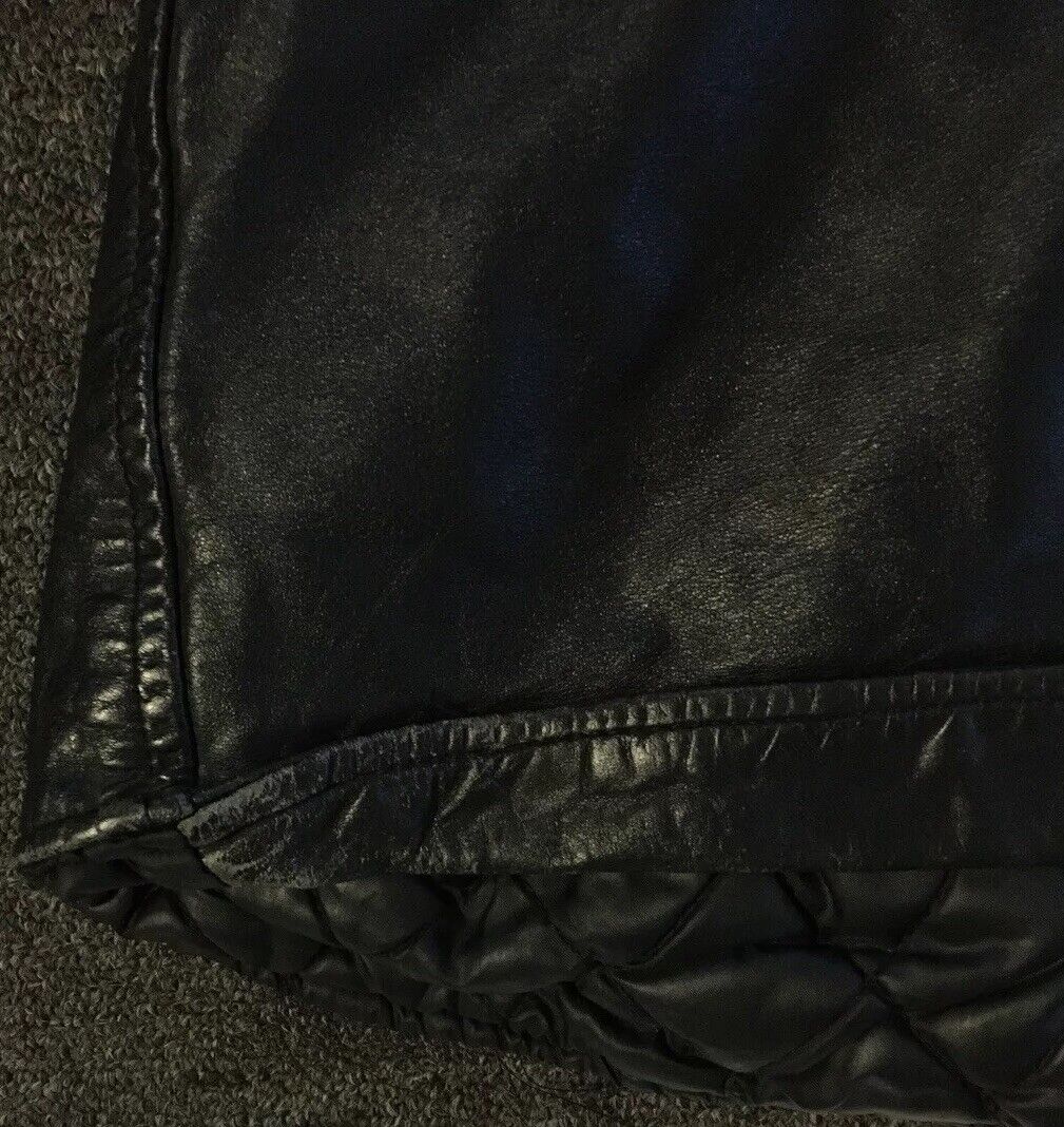 Vtg 60s 70s Leather Motorcycle Jacket 48 USA Scovill Zip Vtg 60s 70s Leather Motorcycle Jacket 48 USA Scovill Zip