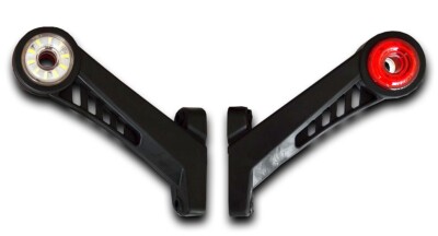 2 x DREHENDE ROT WEISSE LED DREHBARE SEITEN DREHBARE LAMPEN LKW SCANIA MAN VOLVO