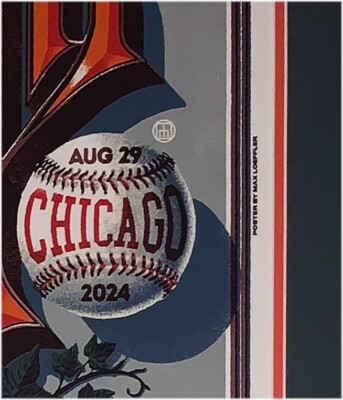 Pearl Jam Chicago Wrigley Field 2024 Poster Max Loeffler