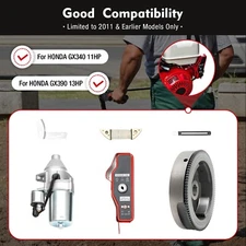 ELECTRIC START KIT STARTER MOTOR INGNITION FLYWHEEL SWITCH FIT HONDA GX390 13HP