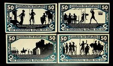 1921 Germany PLON 50 Phennig Banknote / Notgeld