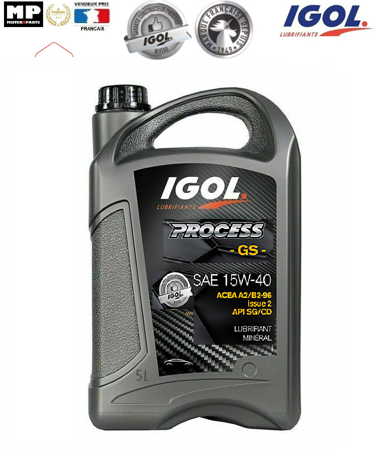 Huile moteur Igol 15W40 minérale GS, le choix des collectionneurs 5L