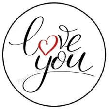 LOVE YOU ENVELOPE SEALS LABELS STICKERS PARTY FAVORS