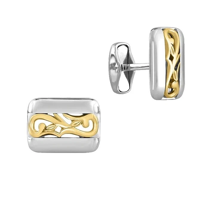 Branco Ouro Multi-Tom Abotoaduras para Homens