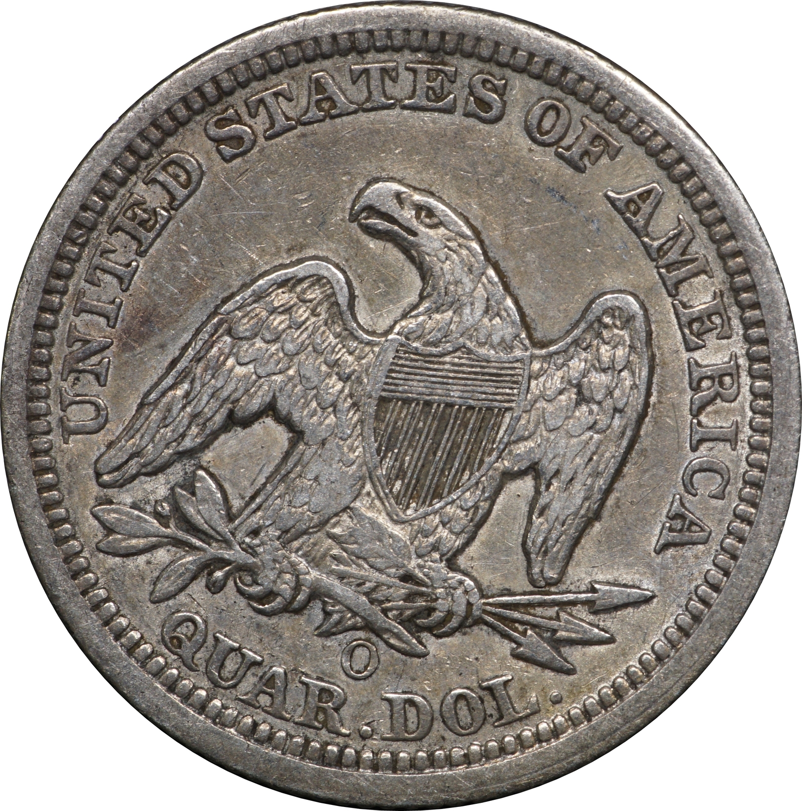 1854-O-Seated-Liberty-Quarter-For-Grading