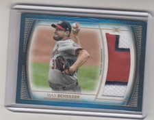 2021 TOPPS DEFINITIVE COLLECTION MAX SCHERZER  JUMBO RELIC  CARD 03/30