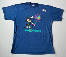 Vintage Walt Disney World 20 Magical Years DEADSTOCK Shirt Sz XXL Mickey Blue