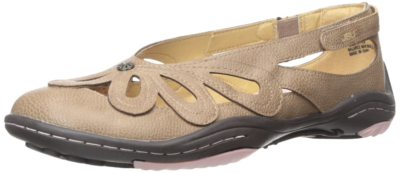 NEW JBU JAMBU BROWN VEGAN LEATHER FLAT PUMPS SANDALS SIZE M