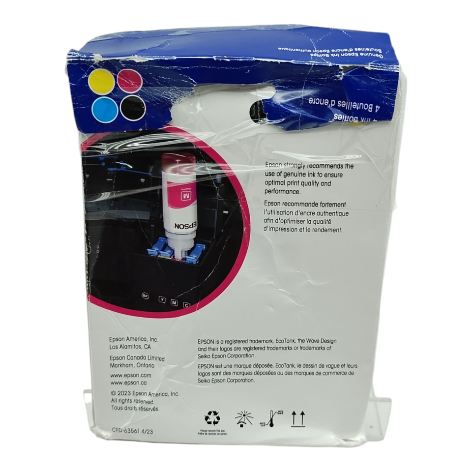 Genuine Epson 522 Ink Bottles 4 Pack for ET2720 ET2800 ET2803 ET