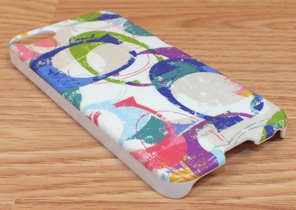 Capa plástica multicolorida genuína Coach New York logotipo iPhone 5/5s! **LEIA** - Imagem 3 de 4