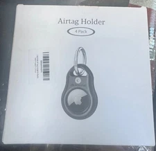 Airtag Holder, 4 Pack Airtag case with Keychain apple compatable