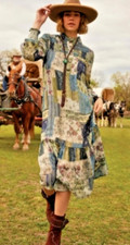Nuevo con etiquetas Vestido Double D Ranch Elsa Talla X Pequeño