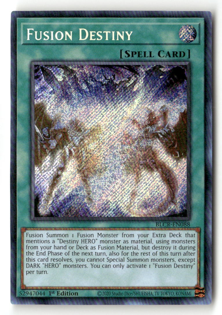 Fusion Destiny BLCR-EN088 Yu-Gi-Oh 1st Edition LP