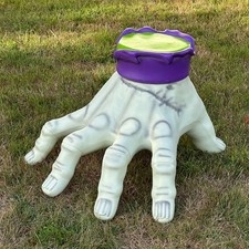 Halloween Blow Mold Zombie Hand Thing Addams Family Lighted Display Prop Table