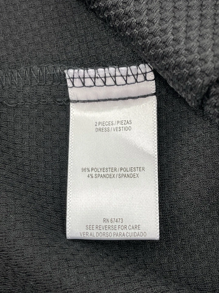 Vestido Danny and Nicole elástico sin mangas para mujer talla 12 negro blanco lunares Foto 4 de 4