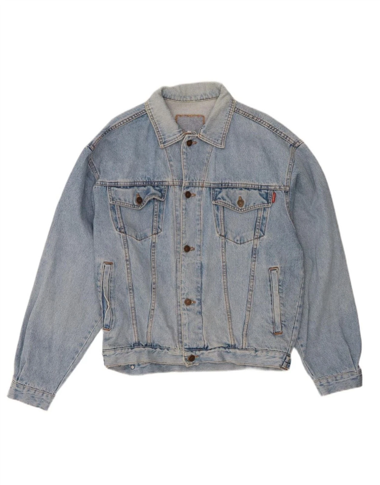 CASUCCI Mens Denim Jacket UK 40 Large Blue BD14