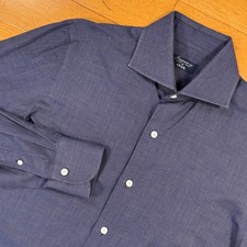 Finamore 1925 Napoli x Oger Blue Cotton Dress Shirt Mens 15.5 / 39 Made in Italy