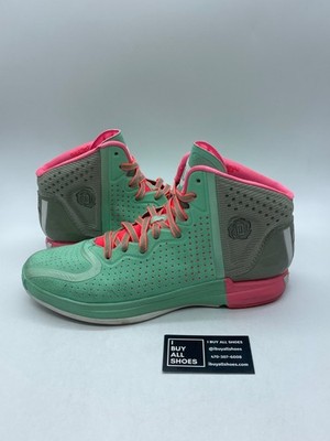 Adidas D Rose 4 'Prism Mint' 13 (Moderately Worn Pre-Owned) Size 13 (No Box)