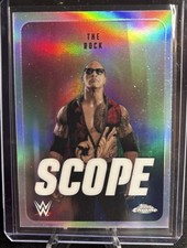 2026 Topps Chrome WWE The Rock Scope Refractor #SCO-36 Insert WWE Legends
