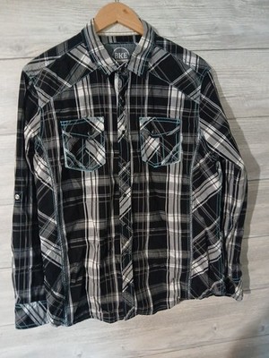 BKE Men's Standard Fit Snap Closure Western Shirt L