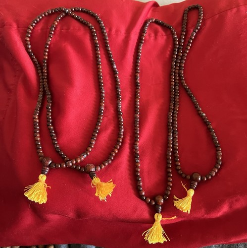 Beautiful Sandalwood Mala Blessed by His Holiness the Dalai Lama in June 2024