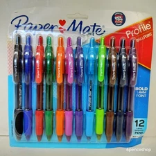 *Imperfect Box* Paper Mate 12-Ct Retractable Ballpoint Pens Bold 1.4mm