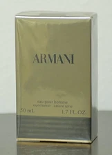 Vtg ARMANI EAU POUR HOMME spray EDT 50ml 1.7 oz Classic Cosmair OLD VERS. SEALED