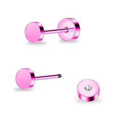 Women Earrings Flat Back Dot Earrings Titanium Hypoallergenic Cartilage Non-Nick