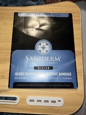 SANIDERM Tattoo Aftercare Adhesive Bandage Sz Medium 6"x8" x3 3pks 9 Total New