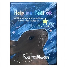 Fox Under The Moon Children Affirmation Cards 54 Card Set Wooden Stand