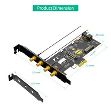 M.2 Key to PCIe x1 Slot Adapter, for 3G/4G Wireless Network Card Desktop