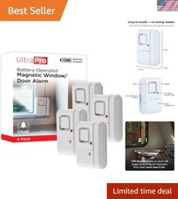 Personal Security Window and Door Alarm, 4 Pack, DIY Protection, Burglar Aler...