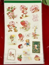 New Strawberry Shortcake Vintage Style Stickers-1 Sheet