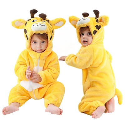 I  Halloween Baby Strampler   Kaninchen Kostüm mit Kapuze aus Flanell