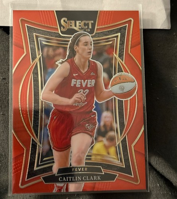 #ad CAITLIN CLARK Red Prizm Concourse 149 2025 Panini Select WNBA #41 Color Match $225.00