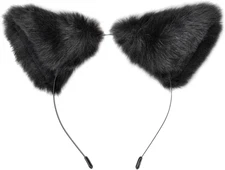 Long Fur Cat Ears Anime Cosplay Headband Hairband Halloween Cosplay Party Costum