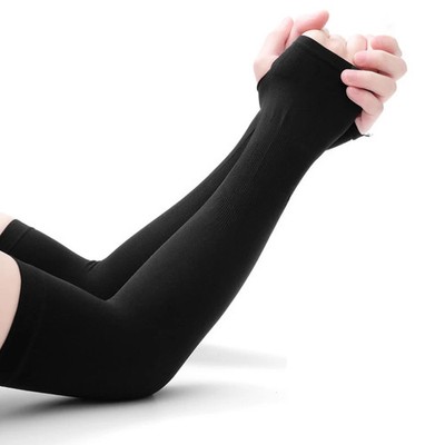 Elbow Fingerless Gloves Long Knit Arm Sleeves Summer Wrist Mittens Women