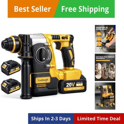 20V MAX SDS Plus Cordless Rotary Hammer Drill with 2 x 4.0Ah Batteries & Char...