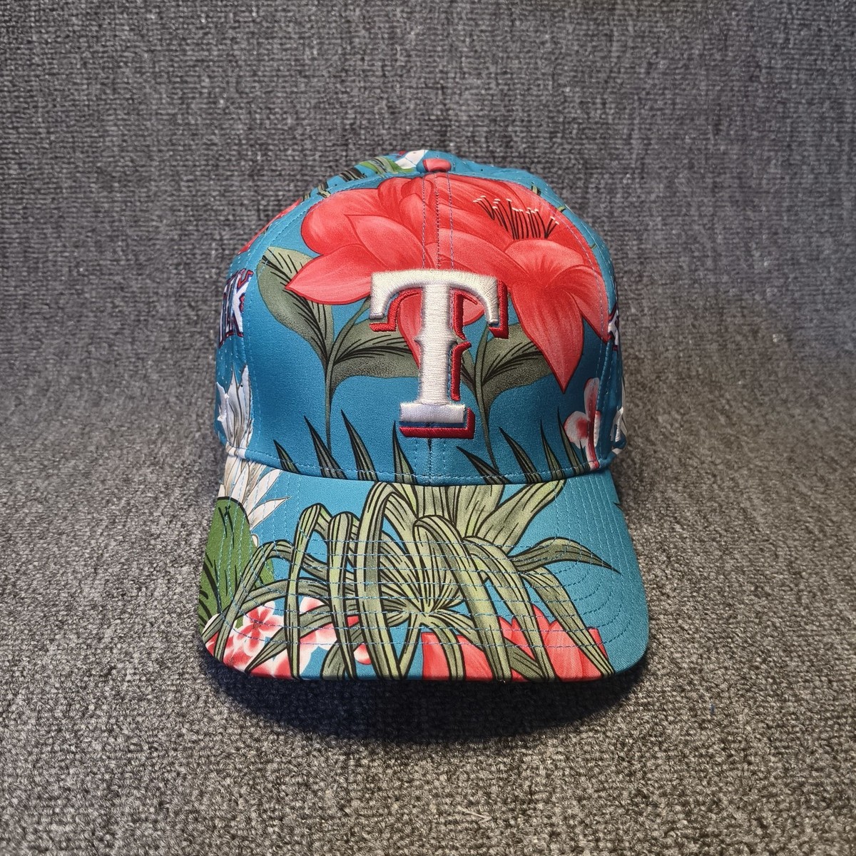 47 Brand Texas Rangers Floral Snapback Curved Blue OSFA Hat