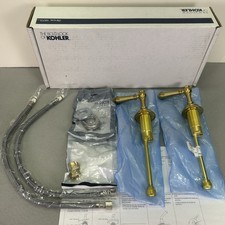 Kohler Artifacts Widespread Bathroom Faucet Handles Brushed Brass 98068-4-2MB