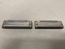 Lot of 2 Hohner Special 20 Harmonicas 10 Hole Silver Diatonic